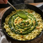 Geen zin om te koken? Deze romige risotto met spinazie en pesto staat zo op tafel