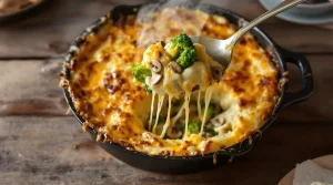 Gezond en makkelijk: deze ovenschotel met broccoli en champignons is altijd een gegarandeerd succes