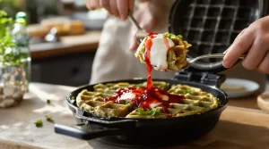 Kook mee met MAX: doperwt-muntwafels met snelle aardbei-gembercompote die iedereen lukt