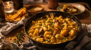 Kook mee met MAX: romige spruitjesstamppot met gebakken appel en knapperig mosterdzaad