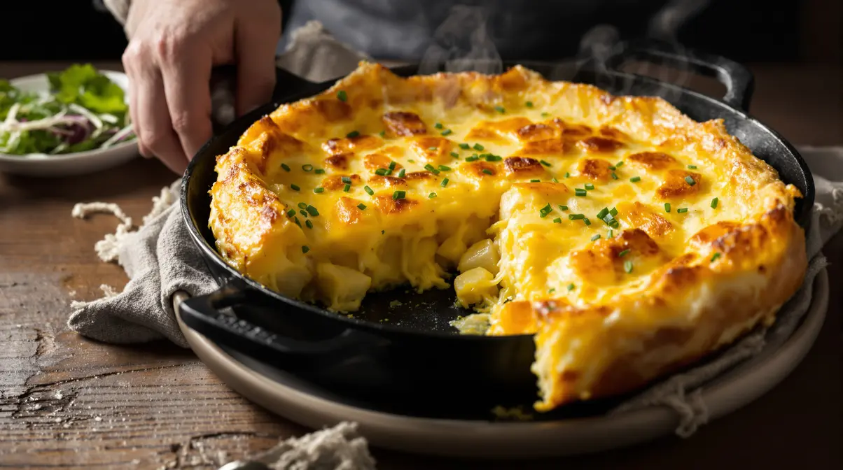 Souffléomelet met aardappelen en kaas: diner voor minder dan 2 euro dat echt met chefsgerechten concurreert Souffléomelet met aardappelen en kaas: diner voor minder dan 2 euro dat echt met chefsgerechten concurreert